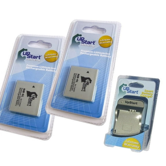 2x Pack - Canon IXUS 255 HS Battery   Charger - Replacement for Canon NB-4L Digital Camera Battery and Charger (890mAh, 3.7V, Lithium-Ion)
