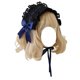 thumbnail image 1 of TTYAO REII Diadema de Lolita para Mujer Diadema de Sirvienta de Encaje Negro Accesorios para el Cabello Tocado gótico para niñas para Fiesta de Disfraces de Cosplay (Azul), 1 of 5