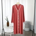 thumbnail image 2 of Kadahis Womens Nightgown, Womens Round Neck Loungewear Sleep Dress Casual Loose Caftan Modal Long Night, 2 of 7