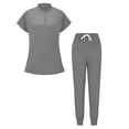 thumbnail image 3 of Trikvn Women's Jogger Scrub Sets Two-Piece Medical Uniform Short Sleeve Top and Drawstring Jogger Pants with Pockets Stretch Healthcare Workwear Active Suits, 3 of 6