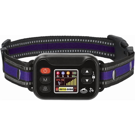 Wireless GPS Dog Fence Collar - 3 Alerts, 25-6560FT Radius (Small Spaces), 122H Rechargeable Battery.