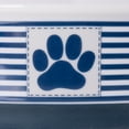 thumbnail image 5 of 7.5" Vibrant Unique Paw Patch Stripe Nautical Blue Large Pet Bowl, 5 of 8
