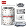 thumbnail image 4 of 12oz Coffee Tumblers Christmas Tree and Bird Pattern Stainless Steel Vacuum Insulated Travel Tumbler Coffee Cups Mug with Lid and Straw with Cleaning Brush for Cold & Hot Drinks, 4 of 5