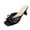 Black, variant on Heeled Sandals for Women Open Toe Kitten Heel Mules Sheer Lace Upper Cute Bowknot Detail Square Front Dressy Evening Date Wear