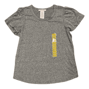 Philosophy Women's Flutter Sleeve Scoop Neck Shirt (Grey Heather, S)