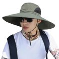 thumbnail image 1 of Breathable Sun Fisherman Hat UV Protection Visor Brim Hat Bucket Cap Outdoor λζ, 1 of 8