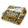 thumbnail image 3 of US National Parks Fleece Blanket: Parks Map Throw Blanket - Vintage Fluffy Geographic Blanket for Travelers 50x40, 3 of 6