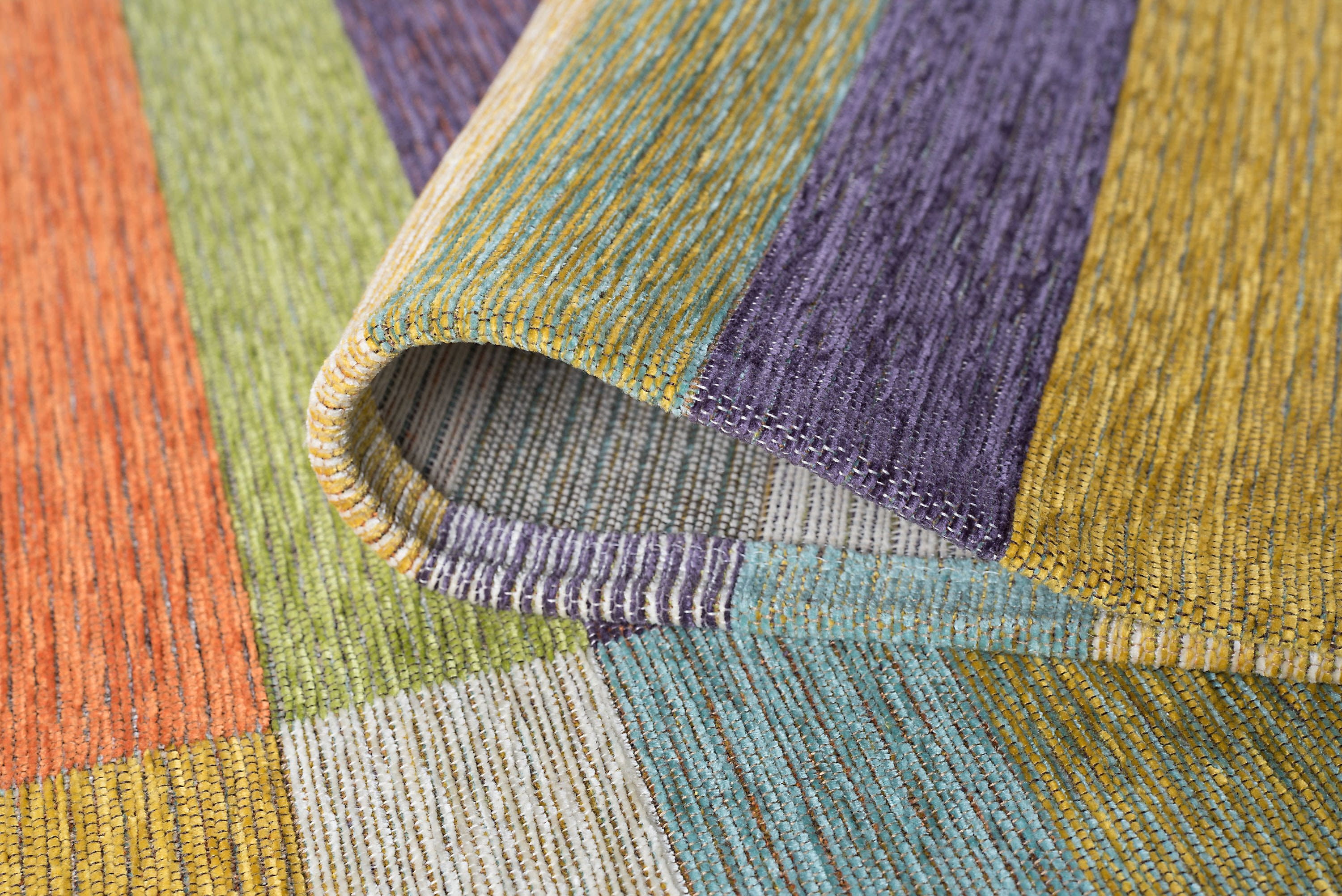 Contemporary 7x10 Area Rug (6'7'' x 9'6'') Colorblock Multi-Color Living Room Easy to Clean