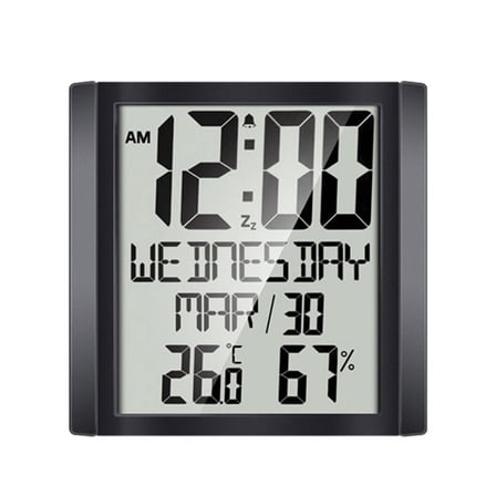 Temperature and Humidity Meter Alarm Clock Digital Electronic Clock