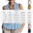 thumbnail image 3 of Babysbule Women's Sleeveless V Neck Ruffle Trim Cotton Tank Top Casual Peplum Blouse for Summer Daily Wear Vacation Dating, 3 of 9