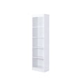 thumbnail image 3 of 5 Shelf Narrow Transitional Bookcase, Brown, 3 of 7