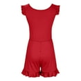 thumbnail image 6 of Kinrui Swimsuits for Women with Built in Bra One Piece Swim Romper Full Coverage Bathing Suits Boyleg Jumpsuit Swimsuit Red,L, 6 of 8