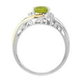 thumbnail image 4 of Brilliance Fine Jewelry Genuine Peridot Diamond Accent Ring in Sterling Silver and 10K Yellow Gold, 4 of 4
