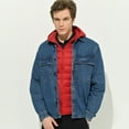 thumbnail image 3 of Men's Puffer Jacket Lightweight  Warm Down Jacket Hooded  Winter Coat, 3 of 11