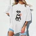 thumbnail image 2 of Camiseta informal de manga corta con cuello redondo y estampado para mujer Pompotops hkajfhjk460840, 2 of 4