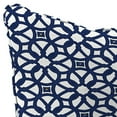thumbnail image 6 of Jordan Manufacturing Sunbrella 46.5" x 24" Luxe Indigo Blue Geometric Rectangular Outdoor Deep Seat Chair Cushion Set with Welt, 6 of 11