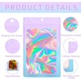 thumbnail image 7 of SJPACK Holographic Mylar Bags, 200 Pack Smell Proof Bags Resealable Food Storage Bag for Sample Snack Cookies Jewelry (Purple Blue 4*6''), 7 of 7