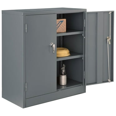 Global Industrial 269871GY 36 x 18 x 42 in. Counter Height Cabinet with Assembled, Gray