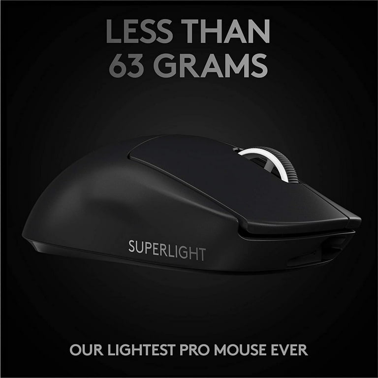 Logitech G Pro X Superlight Wireless Gaming Mouse, Ultra-Lightweight, HERO  25K Sensor, Black