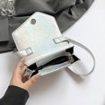 thumbnail image 4 of Bolso Cruzado Brillante Hombro Irregular para Mujer Citas Cuero PU, 4 of 9