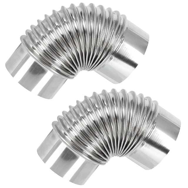 Phenofice 2 Pcs Tube de Conduit de Cheminée en Acier Inoxydable pour Usage Intérieur Ventilation Poêle à Bois Camping Extérieur