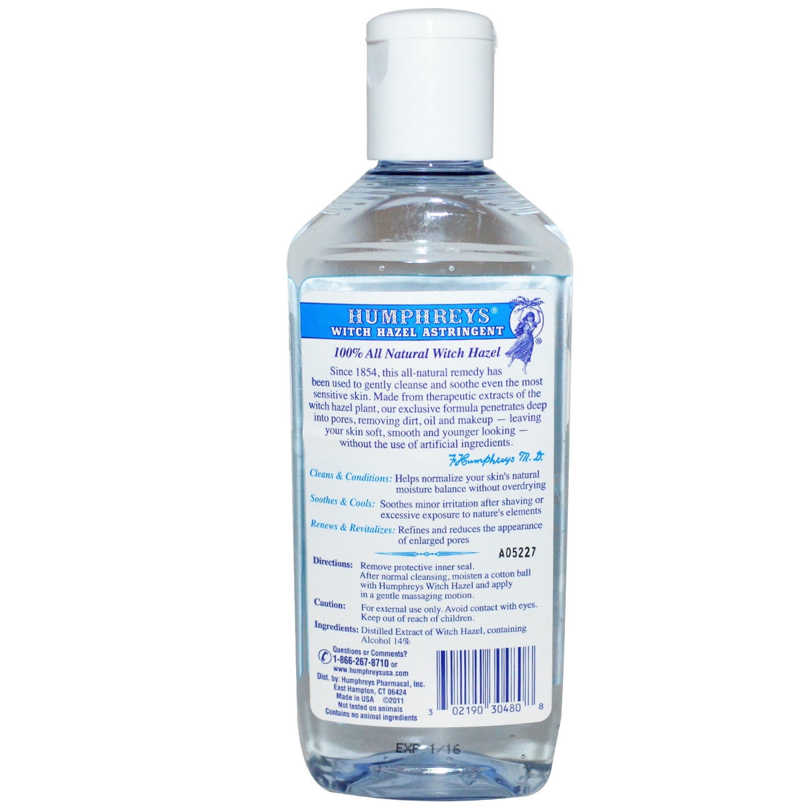 Humphrey's Witch Hazel Astringent, 8 Oz., Pack of 12