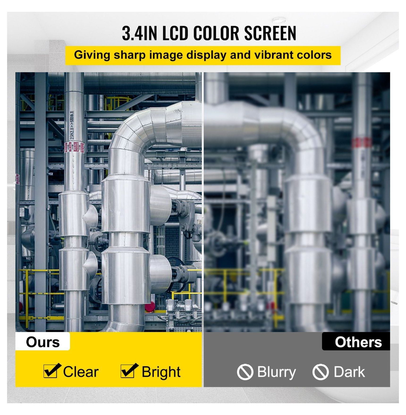 Sewer Camera 65.6FT with 4.3" Screen, Pipeline Inspection Camera with DVR, Waterproof IP68 Endoscope for Drain Pipe Plumbing, 16GB SD Card Included