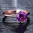 thumbnail image 4 of HEVIRGO Women Faux Amethyst Ruby Inlaid Finger Ring Wedding Engagement Jewelry Gift, 4 of 10