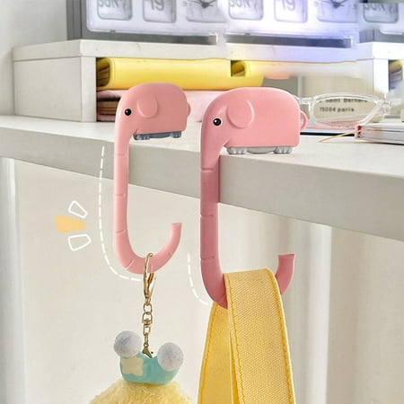 

6 in 1 Meal Prep Station Student Desk Side School Bag Hook Punching Portable Removable Office Desktop Bag Hanger Seamless Table Side Hook Bedroom Practical School Bag Hook