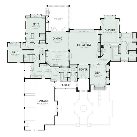 TheHouseDesigners-8292 Construction-Ready Luxury French Country House Plan with Crawl Space Foundation (5 Printed