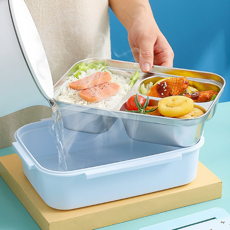 Portable Double Layer Multi-compartment, Leak Proof Adult Bento Box with  Removable Compartments, Bento Box Lunch Box Microwave Safe, for Adults Women  Men Kids