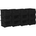thumbnail image 2 of Akro-Mils 30237 AkroBins Plastic Storage Bins, Space-Saving Stackable Bins for Garage, Pantry, Craft Organization, 9-" x 6-" x 5-", Black, 12-Pack, 2 of 3