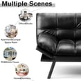thumbnail image 2 of Miekor Futon Sofa Bed - Sleeper Convertible Futon Couch, Memory Foam Couch Convertible Loveseat for Living Room W2US905, 2 of 7