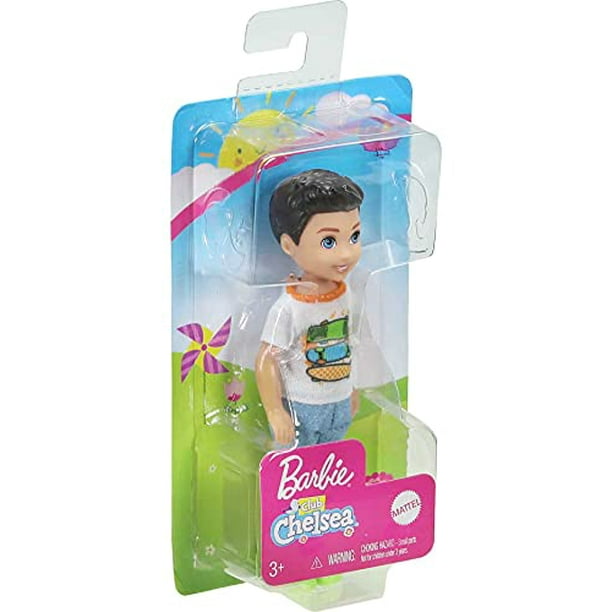 Barbie Club Chelsea Boy Doll 6 inch Brunette Wearing Skateboard