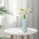 thumbnail image 1 of Jarrón de plástico esmaltado para arreglos florales | Decoración para sala y mueble de TV | Maceta para flores secas | Rosa, blanco y verde, 1 of 6