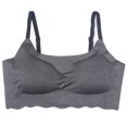 thumbnail image 1 of FloreceBien Gris L Nylon Profesional Sujetador Deportivo A Prueba De Golpes Chaleco De Yoga Textura Suave Secado Rápido, 1 of 5