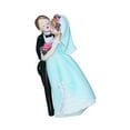 thumbnail image 1 of Wedding Cake Topper Sandtable Cake Realistic Couple Statue for Wedding Blue Dress, 1 of 8