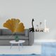 thumbnail image 2 of Escultura de pared de hierro forjado con hojas de ginkgo y figuras de jirafa de cerámica, decoración abstracta moderna para sala de estar, oficina, ho, 2 of 8