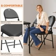 thumbnail image 5 of Luku Folding Chairs, Portable Metal Chairs with Cushions and Non-Slip Feet Pads for Home and Office, Indoor and Outdoor Events, 5 of 7