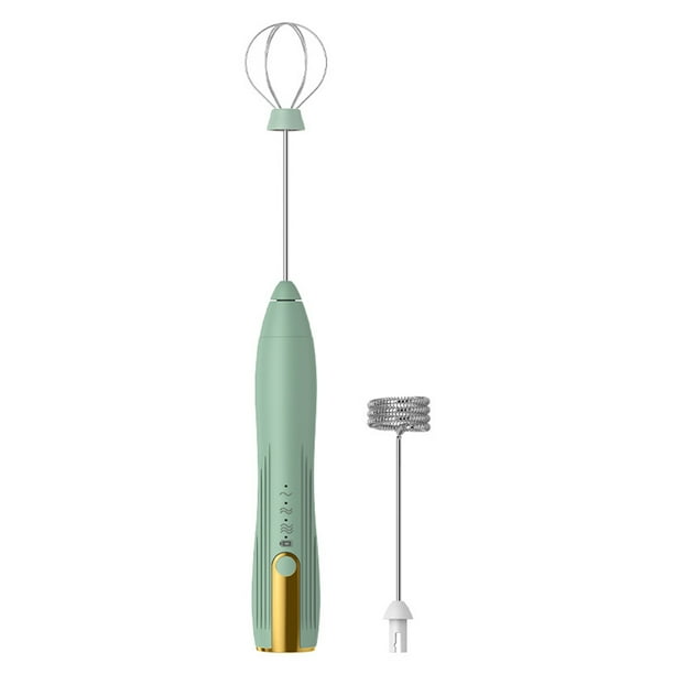 Advancent Espumador de leche eléctrico recargable por USB para hacer espuma con crema de café, batidora recargable por USB Cocina y Comedor Verde