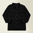 thumbnail image 2 of Tqcoqu Women's Jean Jacket Oversized Boyfriend Button Up Long Sleeve Split Trendy Denim Jackets, 2 of 9