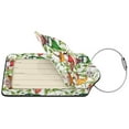 thumbnail image 2 of Disketp 1 Luggage Tag For Suitcase,Mushrooms Gnomes Leather Baggage Tag With Stainless Steel Loop Privacy Cover For Women Men Girls, 2 of 5