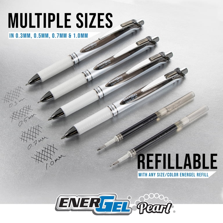 Pentel EnerGel Pearl RTX Gel Pens, Medium 0.7mm, Assorted, 5 Count photo 3