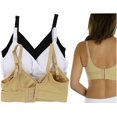 thumbnail image 6 of ToBeInStyle Women's 3 Pack Seamless Nursing Bras with Ruched Cups - Basic Assortment w/Cross Front - S/M, 6 of 7
