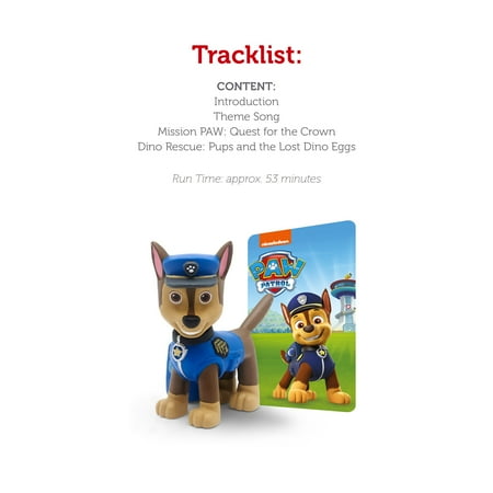 Tonies PAW Patrol: Chase, Audio Play Figurine for Portable Speaker, Small, Multicolor, Plastic