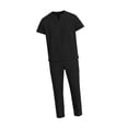 thumbnail image 4 of Conjunto de uniforme quirúrgico de enfermería, moderno, con cuello en V y manga corta, para cosmetología y atención médica. XXL, 4 of 8