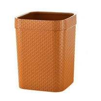 COFEST Imitation Rattan Home Large Trash Can For Home Or Office,Desk Trash Can-Lightweight,Sturdy For Under Desk,Kitchen,Bedroom,Den,Dorm Room Orange