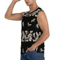thumbnail image 3 of Haiem Men's Japanese White Crane Print Tank Tops Summer Sleeveless Cut Off Workout T-Shirts Fitness Vest Athletic Undershirts-X-Large, 3 of 8