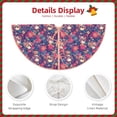 thumbnail image 4 of Daiia Skull colorful flower daisy Drawing Merry Christmas Tree Skirt , Xmas Large Lace-up Tree Skirt, Santa Snowflakes Rustic Home Decorations New Year Party Farmhouse Decor-48", 4 of 7