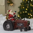 thumbnail image 4 of Northlight Rustic Santa Claus on Tractor Christmas Figure - 11", 4 of 4